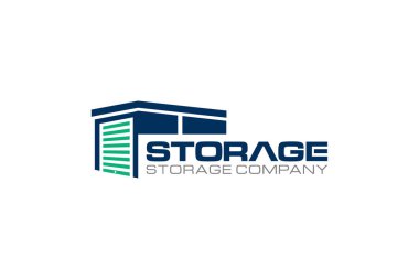 Illustration vector graphic of self storage company logo design template clipart