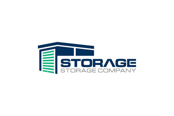 Illustration vector graphic of self storage company logo design template