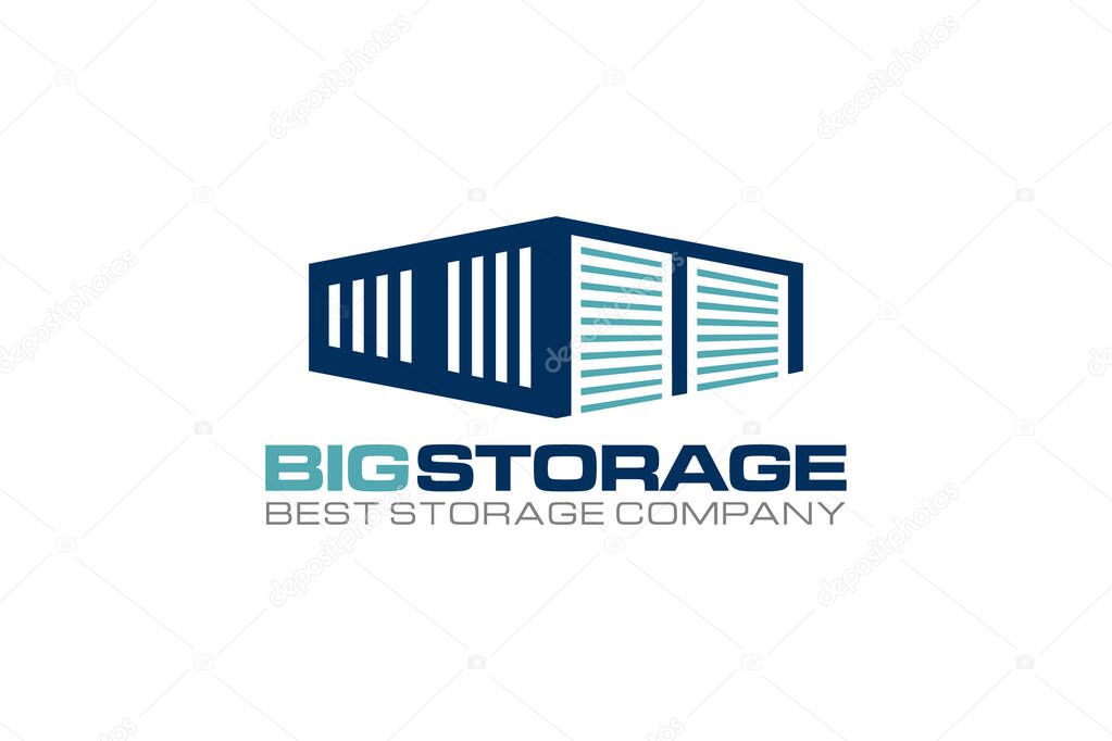 Illustration vector graphic of self storage company logo design template