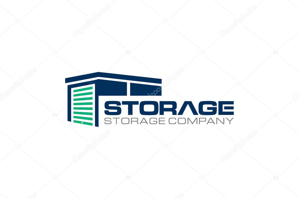 Illustration vector graphic of self storage company logo design template