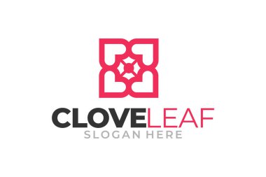 Yonca dört yaprak ya da yeşil yonca logo dizayn şablonunun resimli grafik vektörü 