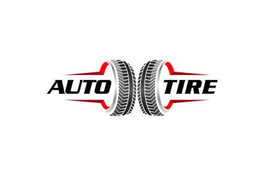 Otomotiv lastiği dükkanı ve servis logosu tasarım şablonu grafiği
