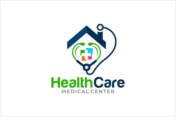 Vetor Gráfico Ilustração Empresa Saúde Médica Modelo Design Logotipo Hospital — Vetor de Stock