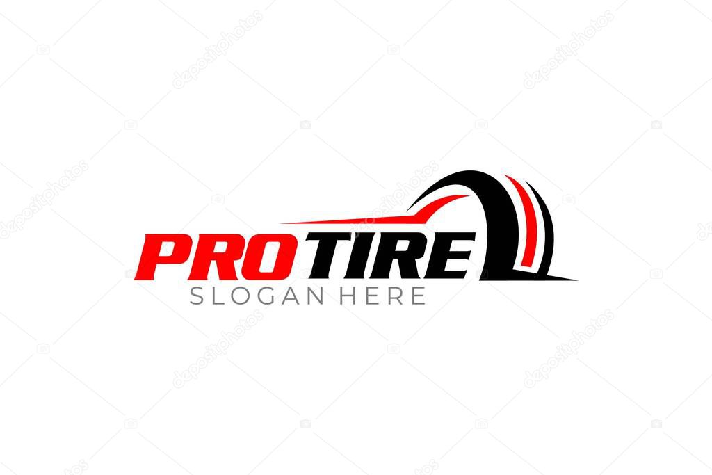 Illustration vector graphic of tire shop and repair service logo design template