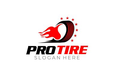 Lastik dükkanı ve onarım servisi logosu tasarım şablonu çizimi