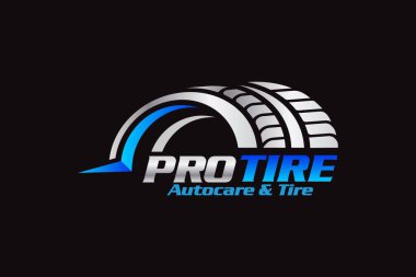 Lastik dükkanı ve onarım servisi logosu tasarım şablonu çizimi