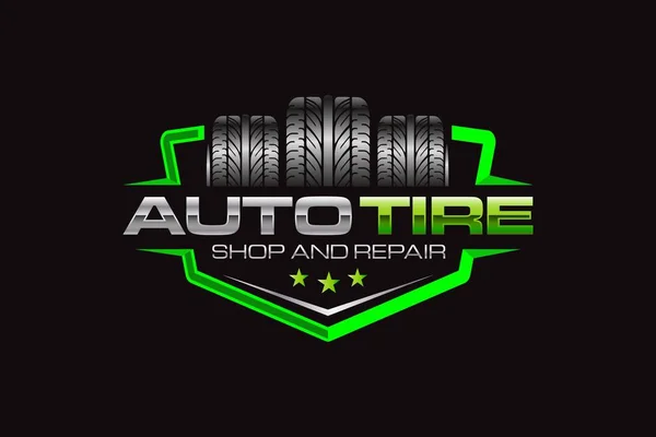 Illustration vector graphic of tire shop and repair service logo design template