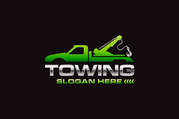 Illustration vector graphic of towing truck service logo design suitable for the automotive company