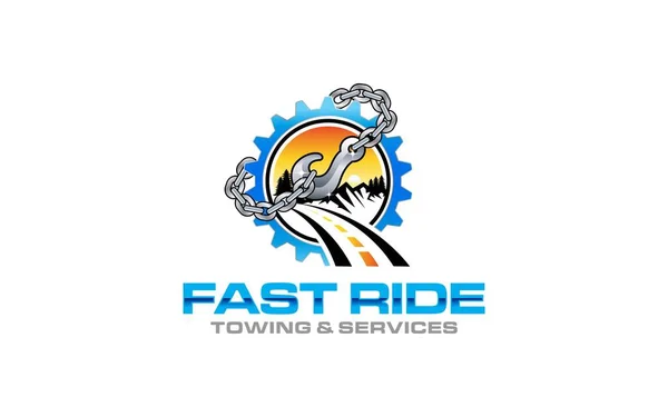 Illustration Vector Graphic Towing Truck Service Logo Design Suitable Automotive — Vettoriale Stock