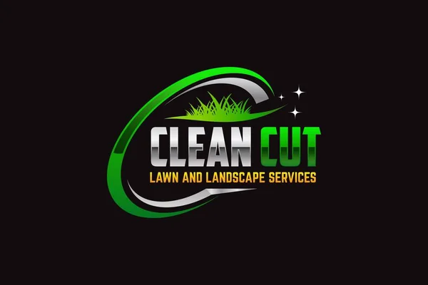 Illustration Graphic Vector Lawn Care Landscape Services Grass Concept Logo — 图库矢量图片