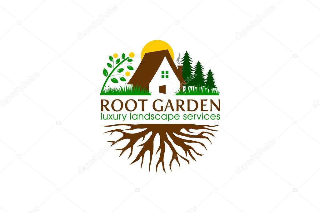 Illustration graphic vector of gardening and landscape services Suitable for nature or environment logo design template