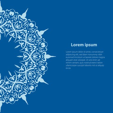 Çiçek çemberi çerçeveli kart ya da broşür kapağı. Vektör illüstrasyonu