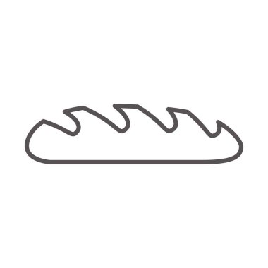 Dizaynınız için çizgi biçimi ekmek simgesi ya da sembol. Vektör illüstrasyonu