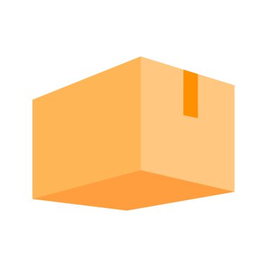 Kargo teslimatı konsept tasarımınız için en alttan karton kutu. Vektör illüstrasyonu