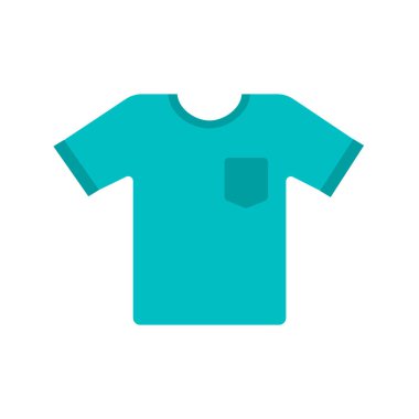 Düz ve düz renkli tişört. Vektör illüstrasyonu