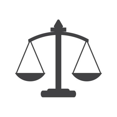 Law or justice scales symbol icon for your design. Vector illustration