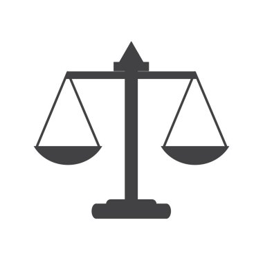 Law or justice scales symbol icon for your design. Vector illustration