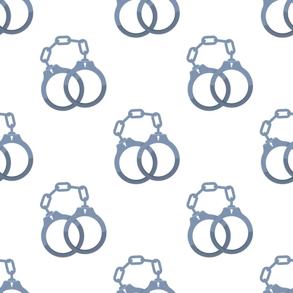 Handcuff Seamless Pattern Your Background Vector Illustration — Vettoriale Stock
