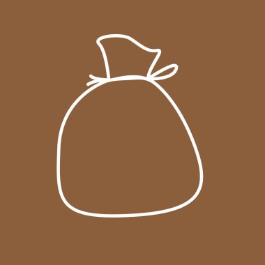Tied sack icon or symbol for your design with line or outline style. Vector illustration