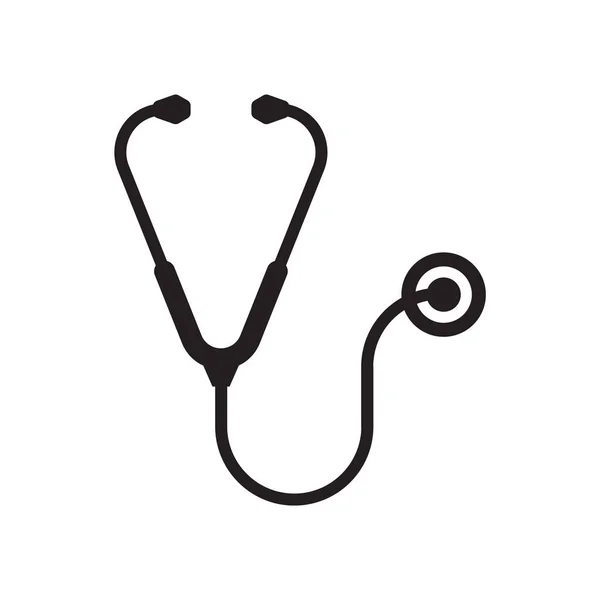 Ikona Nebo Symbol Lékařského Stetoskopu Vektorová Ilustrace — Stockový vektor