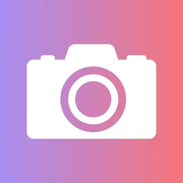 Nieuw Trendy Camera Pictogram Silhouet Geïsoleerd Symbool Vectorillustratie — Stockvector
