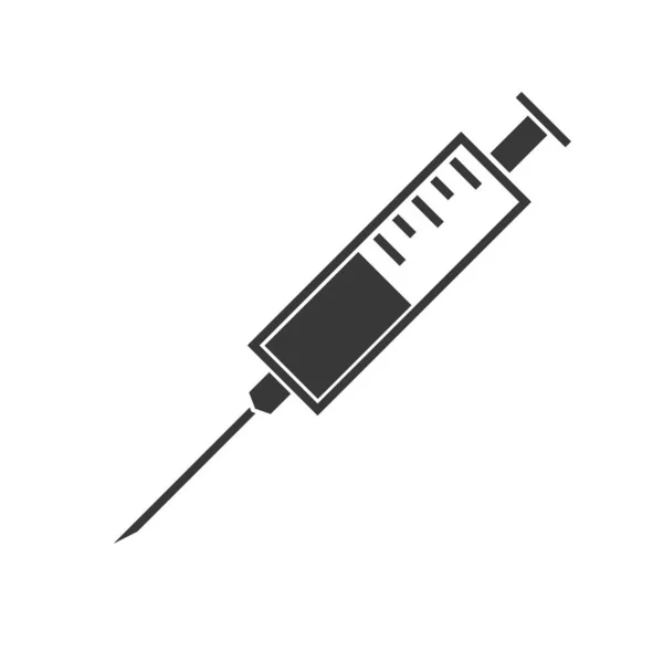 あなたのデザインのための簡単かつ固体注射器のアイコン ベクターイラスト — ストックベクタ