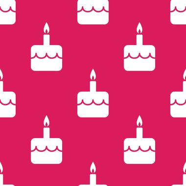 Pastasız arka planda mum. Desenli vektör çizimi