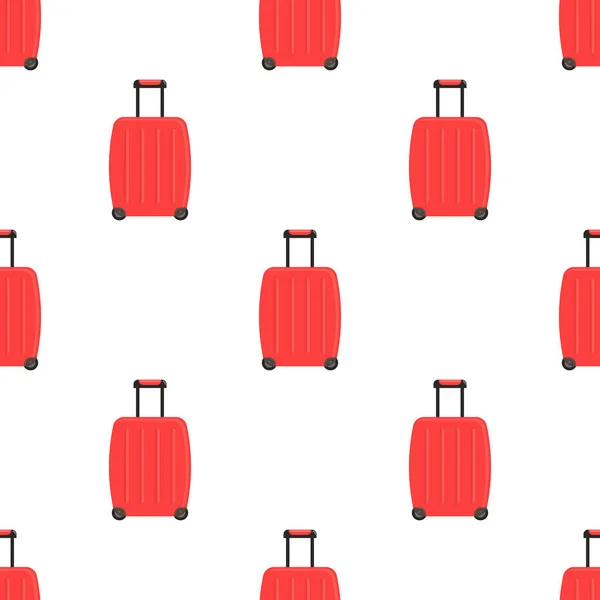 红色旅行箱或旅行袋无缝 矢量说明 — 图库矢量图片