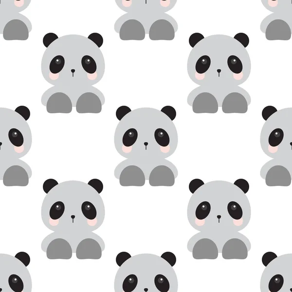 Panda Poupée Motif Texture Sans Couture Pour Votre Conception Fond — Image vectorielle
