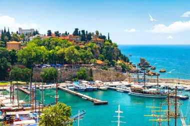 Harbor in Antalya old town or Kaleici in Turkey. High quality photo