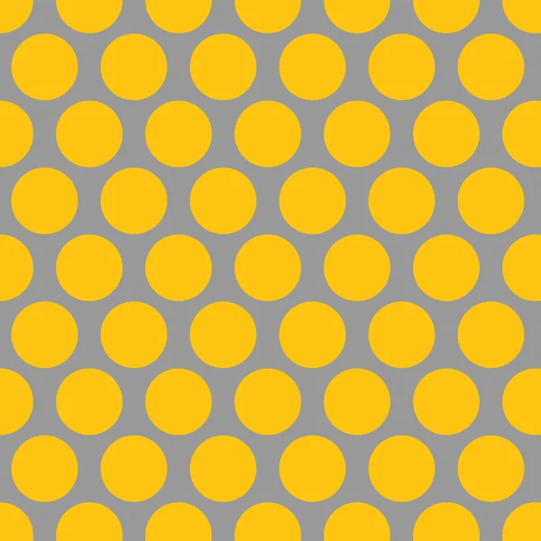 Seamless pattern vector with polka dot. Yellow spot on grey background. Abstract geometric art texture design. For wrapping paper, scrapbooking, cover, textile, wallpaper and interior decoration.