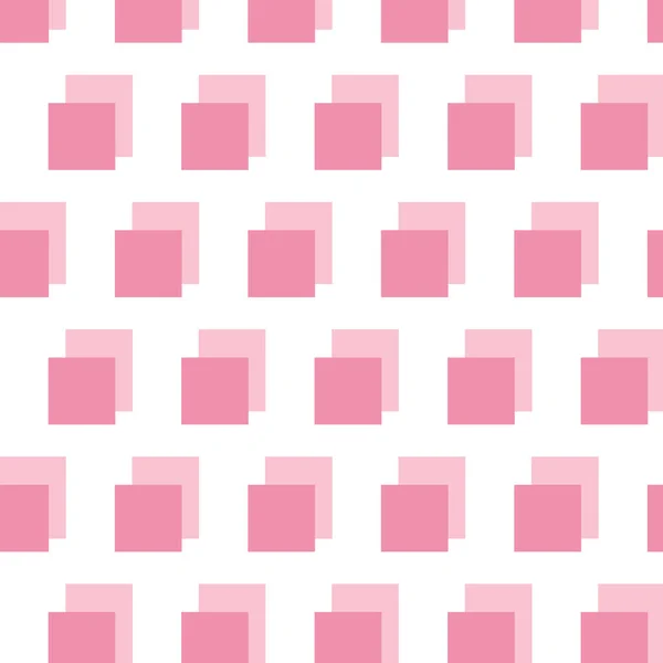 Seamless pattern vector with squares. Pink rectangles on white background. Cute simple abstract geometric art. For wrapping paper, cover, baby stuff, textile, wallpaper and interior decoration.