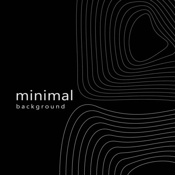 Beyaz dalgalı çizgi siyah arkaplan soyut vektörü. Hafif sıvı şekilli minimal grafik tasarım. Modern teknoloji fütüristik neon renk eğrisi deseni, kapak ve arkaplan için dinamik sanat çizimi. 