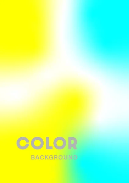Renkli serbest form gradyan soyut arkaplan. Sarı ve açık mavi renk, yumuşak yumuşak rüya gibi, sanat grafiği bulanık, modern doku. Pankart, kapak, arkaplan için trend vektör illüstrasyonu. 