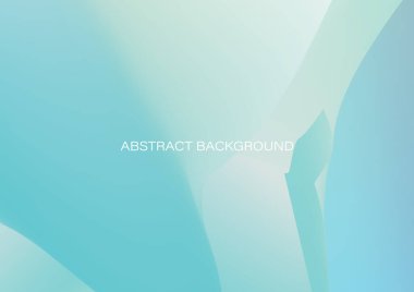 Renk gradyan sanatı soyut arkaplan vektörü. Yumuşak ışık, aura şekilli mavi ve beyaz. Aquamarine aqua, monokromatik doku arkaplanı. Taze renkli grafik illüstrasyonu.