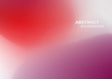 Renk gradyan sanatı soyut arkaplan vektörü. Parlak kırmızı, mor-pembe ve beyaz aura şekilli. Modern canlı karışım pürüzsüz doku arkaplanı. Taze renkli örgü grafik çizimi.