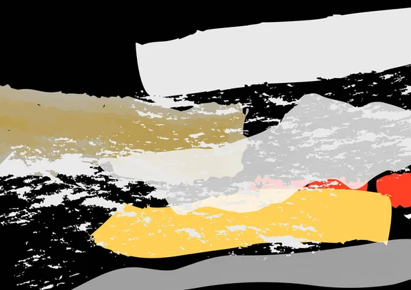 Renkli sanat fırçası soyut arka plan vektörü. Canlı mürekkep boyası ve organik serbest biçim. Geometrik element dokusu deseni. Modern suluboya duvar kağıdı, taze yaz arkaplan resmi.