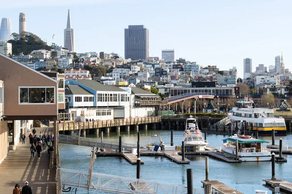 San Francisco Usa Februari 2022 Bridge View Pier Marina Med — Stockfoto