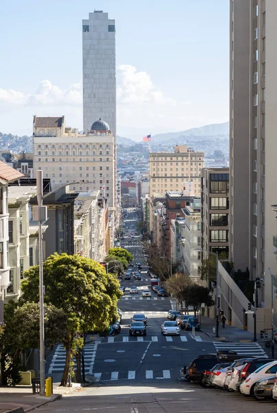 San Francisco Usa Februari 2020 Vägutsikt Över San Francisco City — Stockfoto
