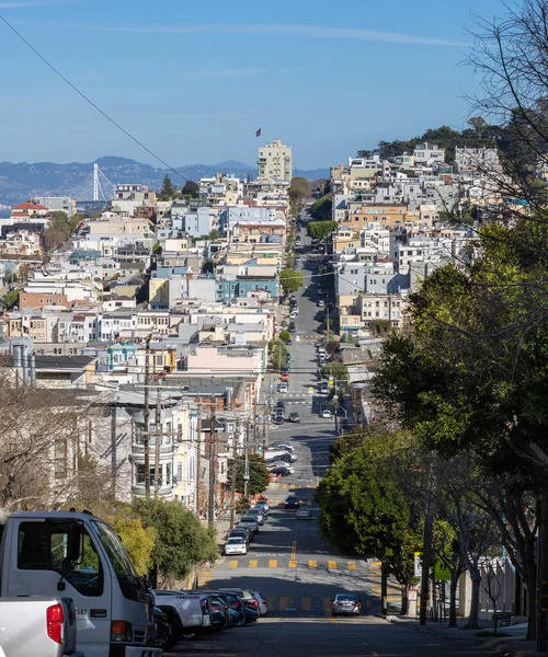 San Francisco Usa February 2020 Roadside View San Francisco City — Stock Photo, Image