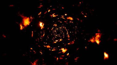 Spiral Ateş Parçacıkları Efekti
