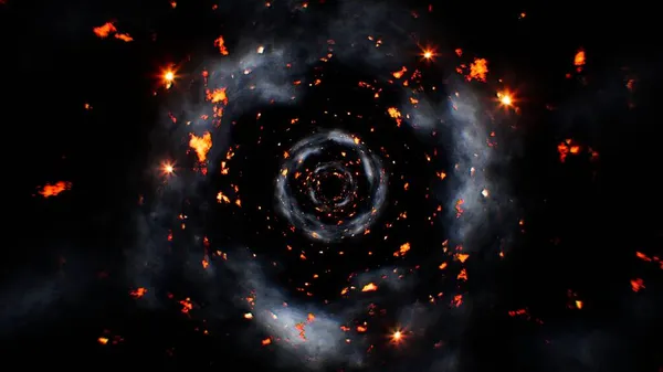 Spiral Smoke and Fire Spark Particles Background