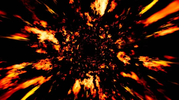赤い炎の粒子バースト効果 — ストック写真