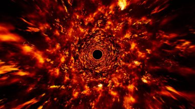 Spiral Parlayan Ateş Enerji Efekti