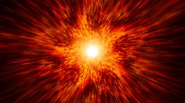 Kırmızı Ateş Enerjisi Patlaması Arkaplan Efekti