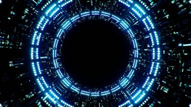 Bilim Kurgu Teknolojisi Tünel Logosu Tutucusu