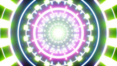 Açık Yeşil Renkli Neon Lambası Vj Işık Arkaplanı