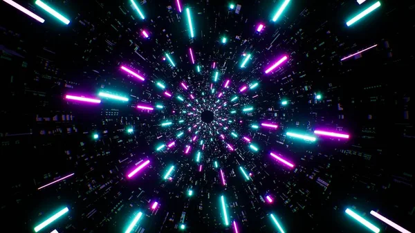 Parlayan Neon Işığı Bilim Kurgu Teknolojisi Arkaplanı
