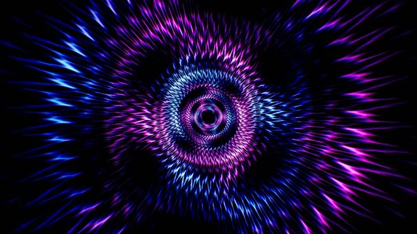 Neon Color Rotation Spike Wheel Background — Stock Photo, Image