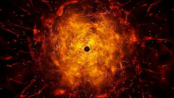Burning Fire Spark Energy Grunge Background — Stock Photo, Image